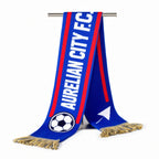 Custom Double-Sided Football Scarves | 50-Piece MOQ & 35-Day Lead Time | Jacquard Knitted | Team Merchandise