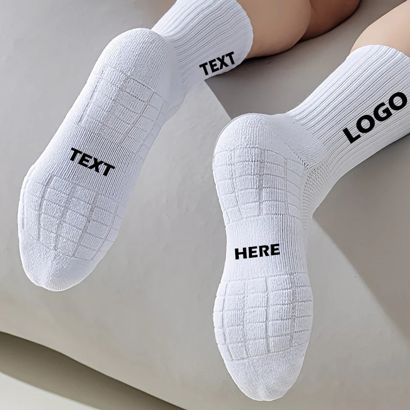 Custom Sports Socks with Logo | Running Basketball Crew Sock MOQ 50