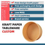 Disposable Kraft Paper Lunch Box | Waterproof Food Packaging | Eco-Friendly Bulk