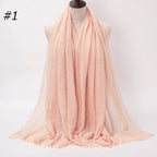 Wholesale Polyester Scarves: 105 Colors, 10-Day Lead, 90x180cm | Spring/Summer Women's Fashion