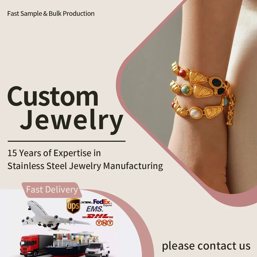 Custom 18K PVD Gold Plated Stainless Steel Necklace | MOQ 1