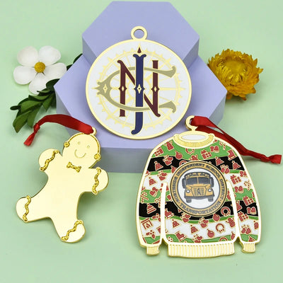 Custom Die Cut Metal Ornaments with Logo Wholesale | MOQ 50