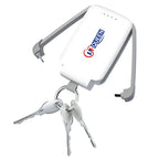 Custom Mini Power Bank 2000mAh 4000mAh | Keychain Portable Charger with Cable