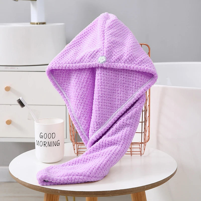 Microfiber Hair Towel 25x65cm | Fast Drying Turban Wrap | Bulk Custom Logo