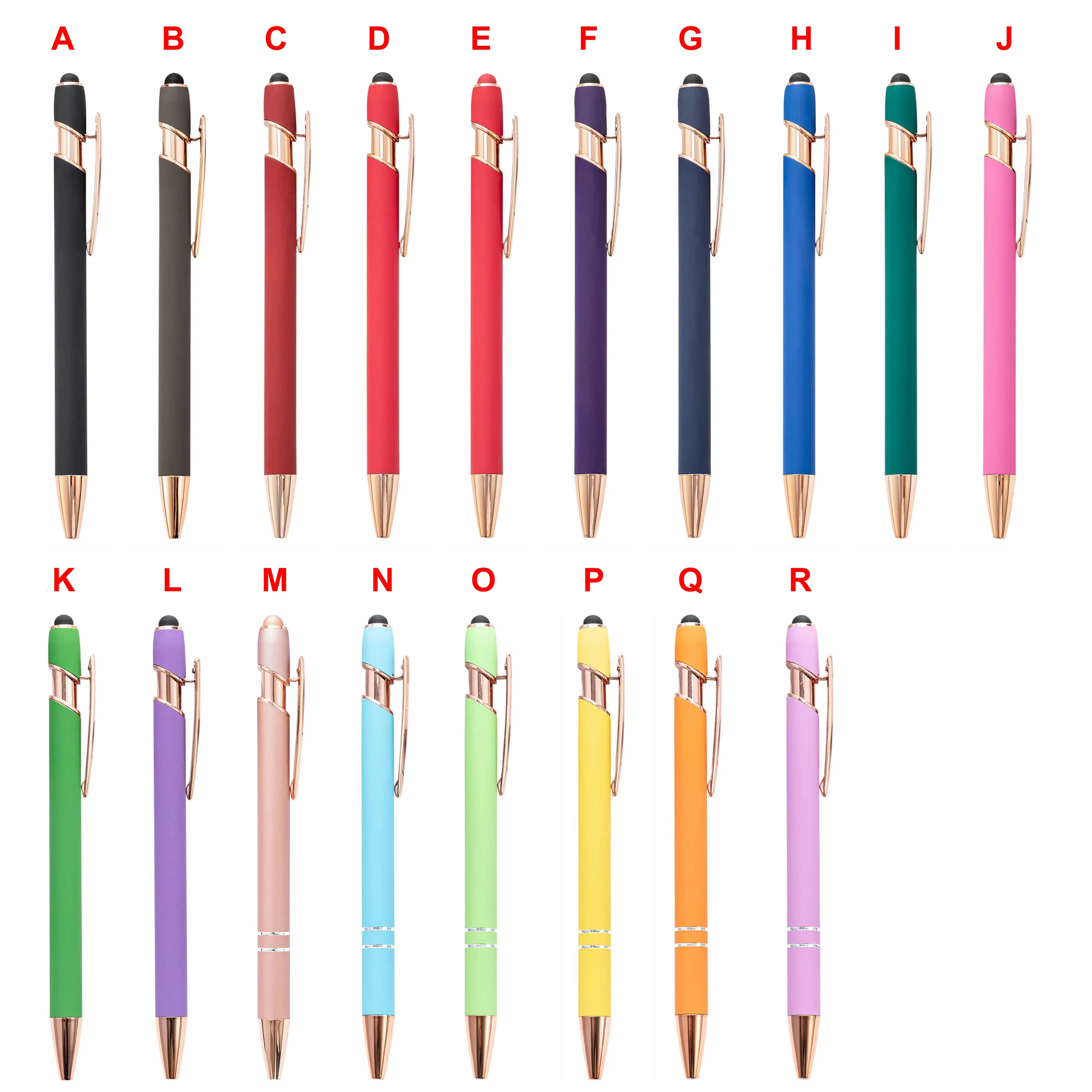 2-in-1 Capacitive Stylus Pen: 100 MOQ, Aluminum, Laser Engraving | Custom Logo Promotional Pens