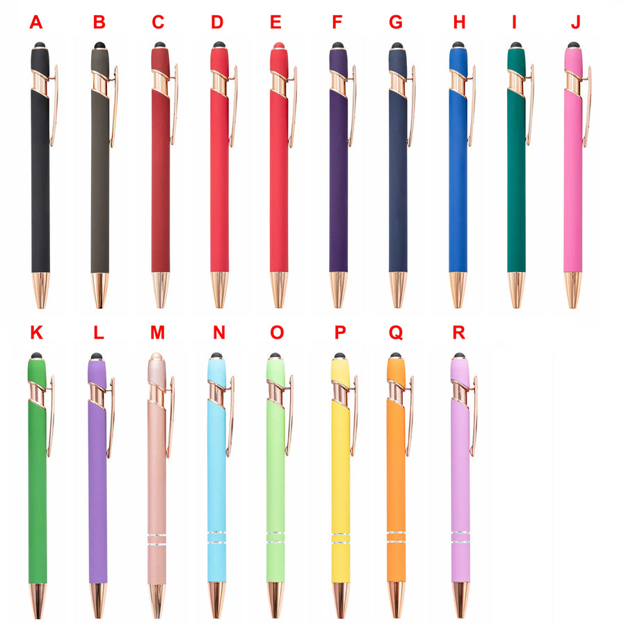2-in-1 Capacitive Stylus Pen: 100 MOQ, Aluminum, Laser Engraving | Custom Logo Promotional Pens