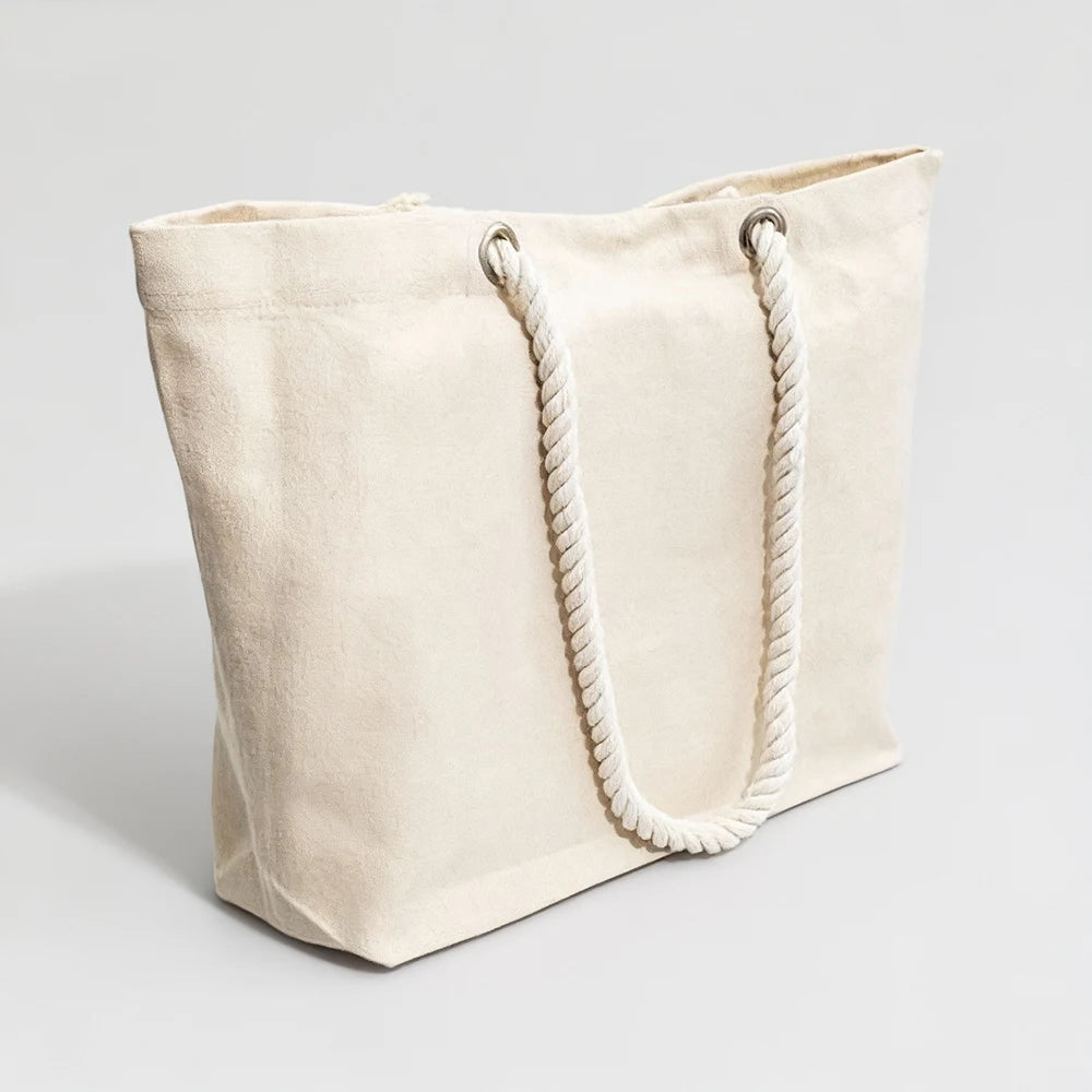 Custom Oversized Canvas Tote Bag with Logo | 100 MOQ