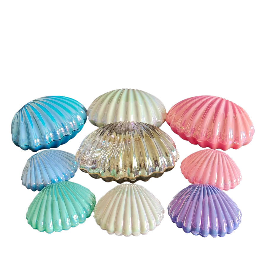 Seashell Favor Boxes | Iridescent Wedding Favors | Personalized