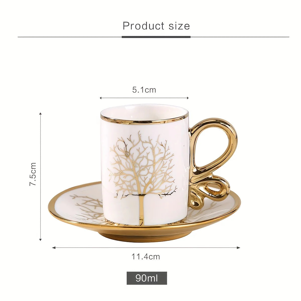 Custom Porcelain Coffee Cup | Luxury Espresso Cup Saucer Set