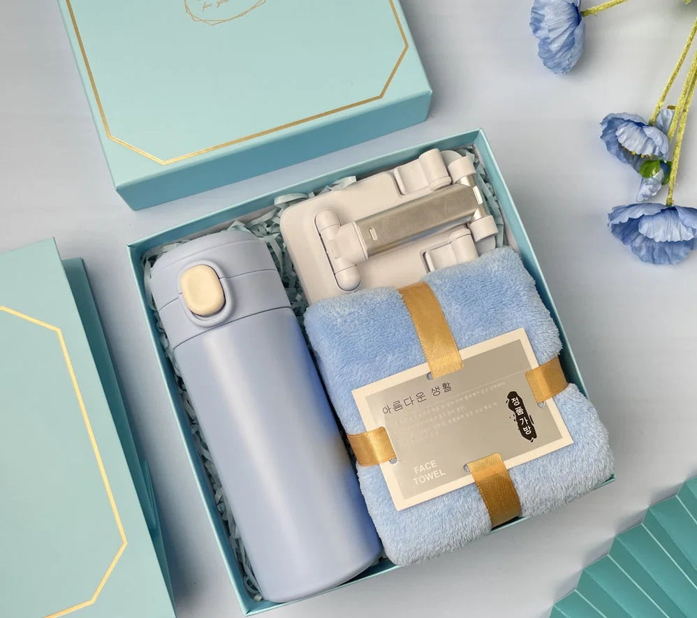 Custom Ceramic Gift Sets: 10 MOQ, 5-Day Lead | Mug, Bottle, Towel for Weddings & Corporate Gifts