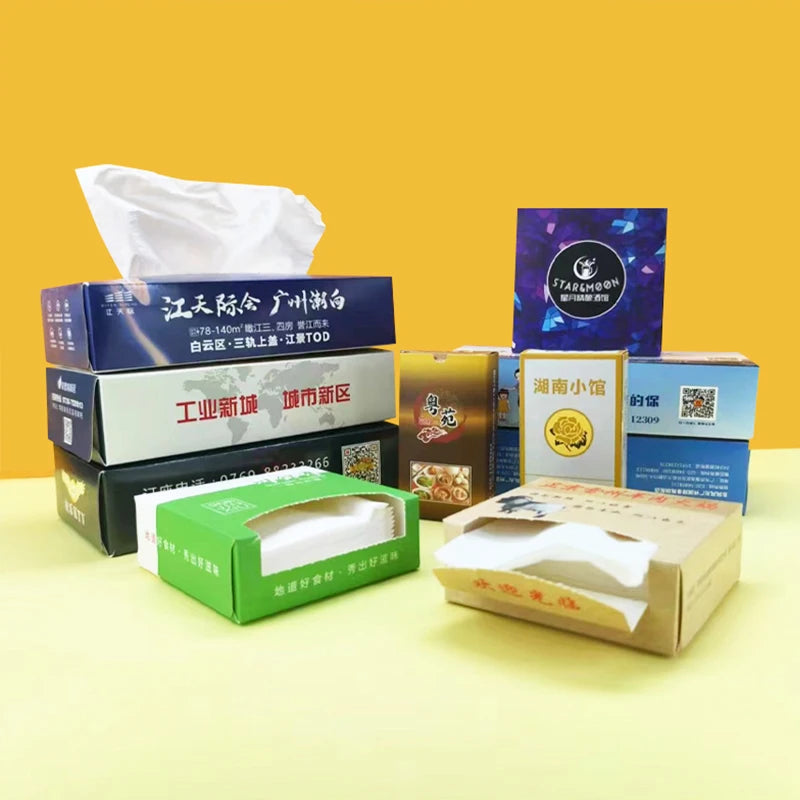 Custom Printed Tissue Napkins | 100% Virgin Wood Pulp | 3,000 MOQ | Hotel, Restaurant