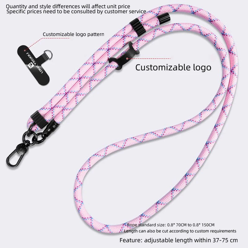 Custom Nylon Crossbody Phone Strap with Universal Tether Patch