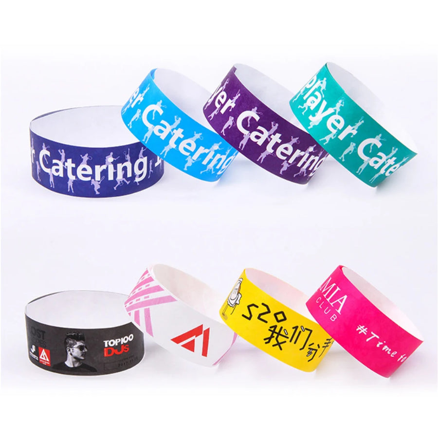 Custom Tyvek Wristbands 1,000 MOQ | Waterproof UV-Resistant Event ID