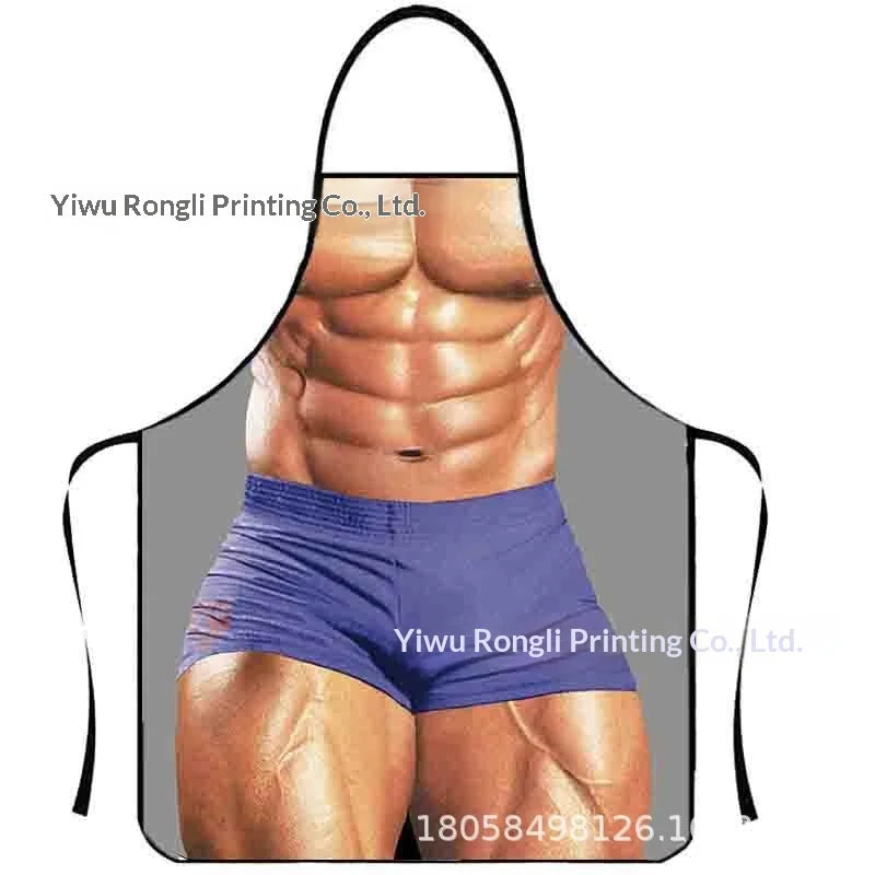 Waterproof Polyester Apron | 3D Printed Cartoon Barbecue Apron