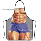 Waterproof Polyester Apron | 3D Printed Cartoon Barbecue Apron