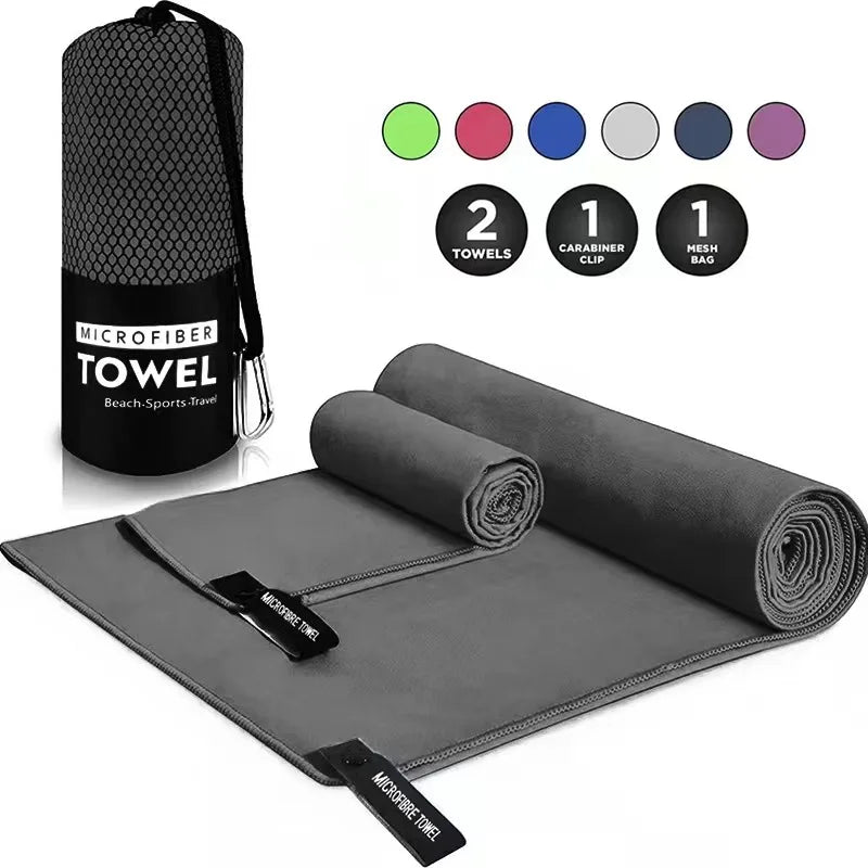 Custom Microfiber Sport Towel with Logo | Quick-Dry, 200gsm, 50 MOQ, 6 Sizes