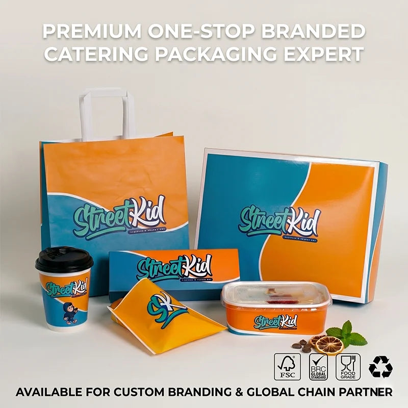 Food-Grade Compostable Paper Lunch Box Wholesale | Custom Printing Takeaway Boxes