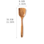 Acacia Teak Wood Utensil Set 9-Piece | Non-Stick | 1 MOQ | Custom Logo