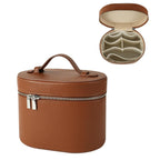 PU Leather Travel Makeup Bag | Custom Logo | 50 MOQ | Double Zipper