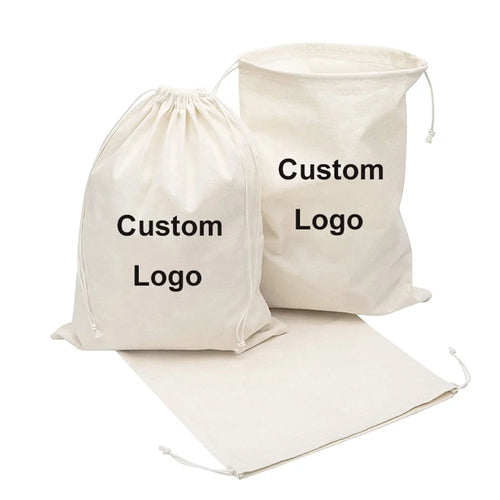 Custom Cotton Canvas Bag | Eco-Friendly | Drawstring | Custom Logo | 50 MOQ