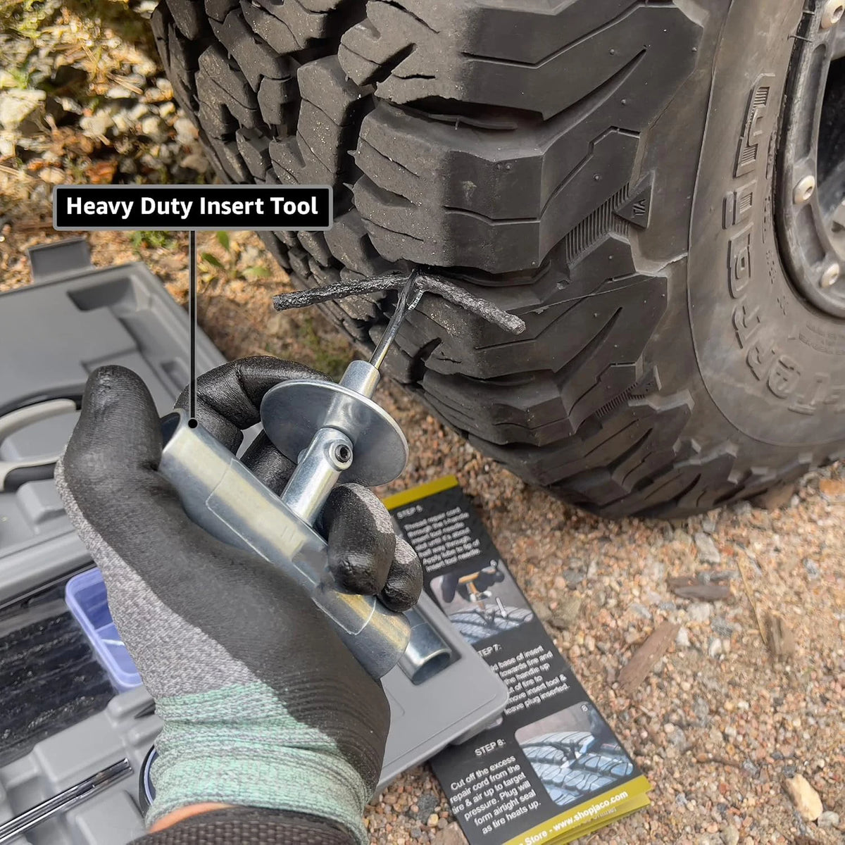 50-Piece Custom Tire Repair Tool Kit with Logo | MOQ 1 pc