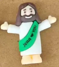 Mini Jesus Figurines | Hand-Painted Religious Figures | Bulk Baptism Gifts