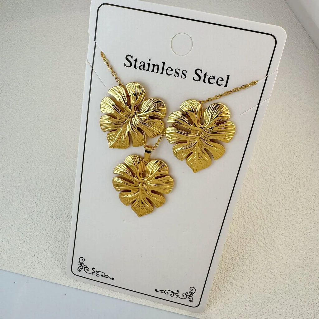 Custom 18K Gold Plated Stainless Steel Jewelry Set | MOQ 2