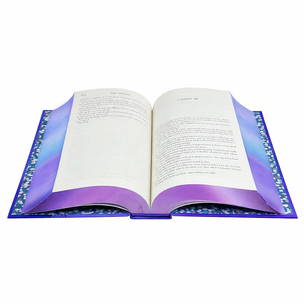 Custom Sprayed Edge Hardcover Book: Gold/Silver/Holographic, Offset Printing, MOQ 500