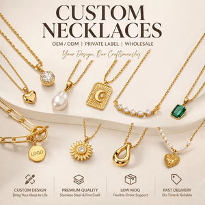 Custom Stainless Steel Necklace Chains with 14K Gold Plating | MOQ 50