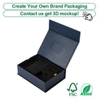 Custom Rigid Magnetic Box with Matte Black Finish | Luxury Packaging OEM Wholesale