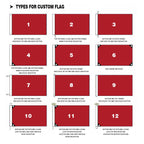 Wholesale Custom 3x5ft Flags | Polyester National Flags | 2 MOQ | Pantone Printing