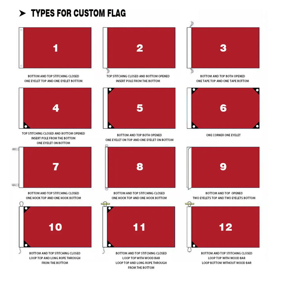 Wholesale Custom 3x5ft Flags | Polyester National Flags | 2 MOQ | Pantone Printing
