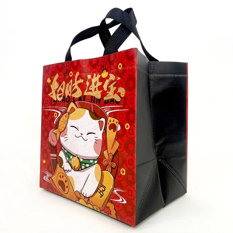 Custom Non-Woven Shopping Tote Bag with Soft Loop Handles – Reusable Eco-Friendly Bag for Business & Promo