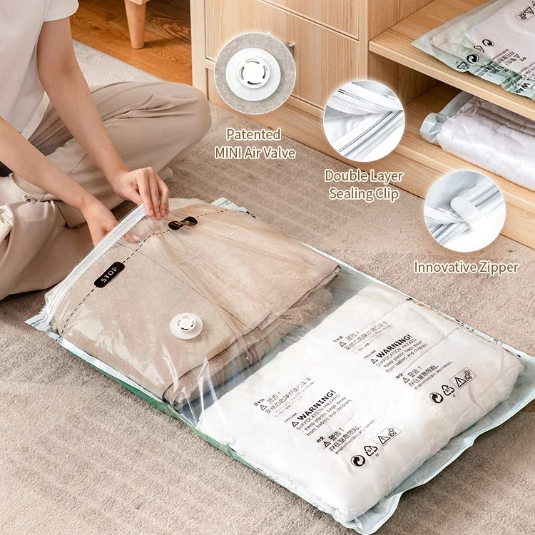 Custom Vacuum Storage Bags — PA+PE, BSCI/REACH/CE, 5,000 MOQ