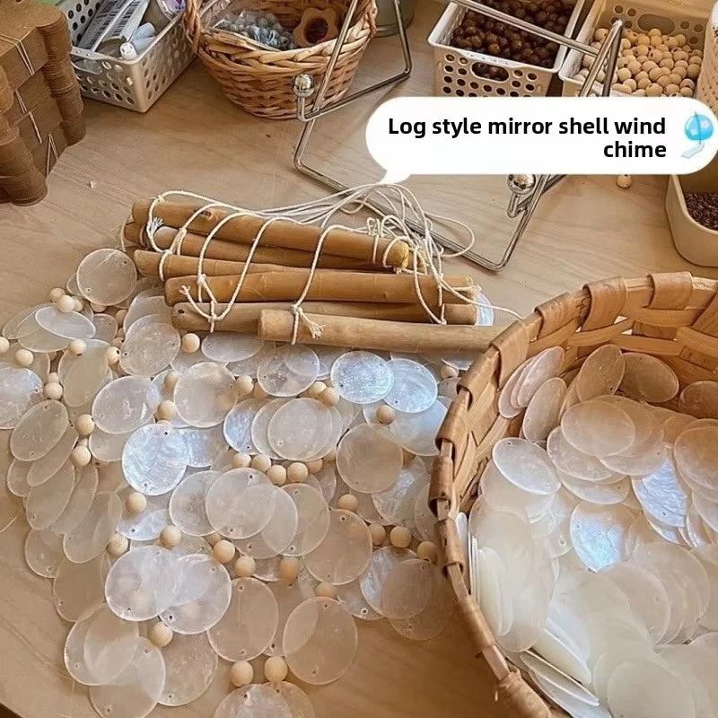 Custom Capiz Shell Wind Chimes: 5 MOQ, 8-Day Lead, Handmade | Memorial Garden Decor