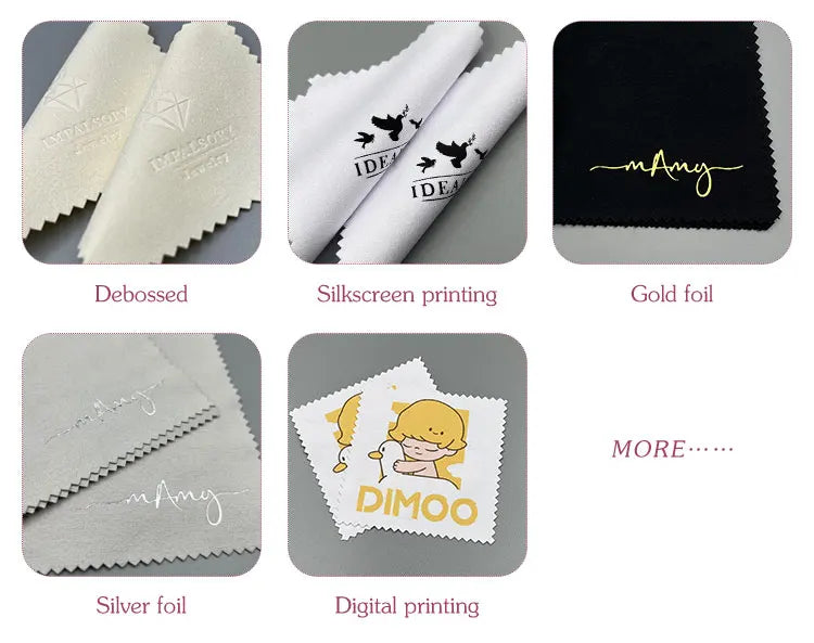 Custom Logo Microfiber Jewelry Polishing Cloth | MOQ 100