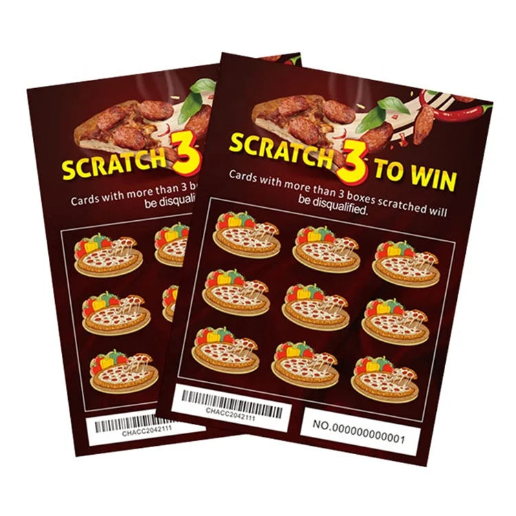 Custom Scratch Off Cards with Variable Codes | Full Color, 5,000 MOQ, ISO9001