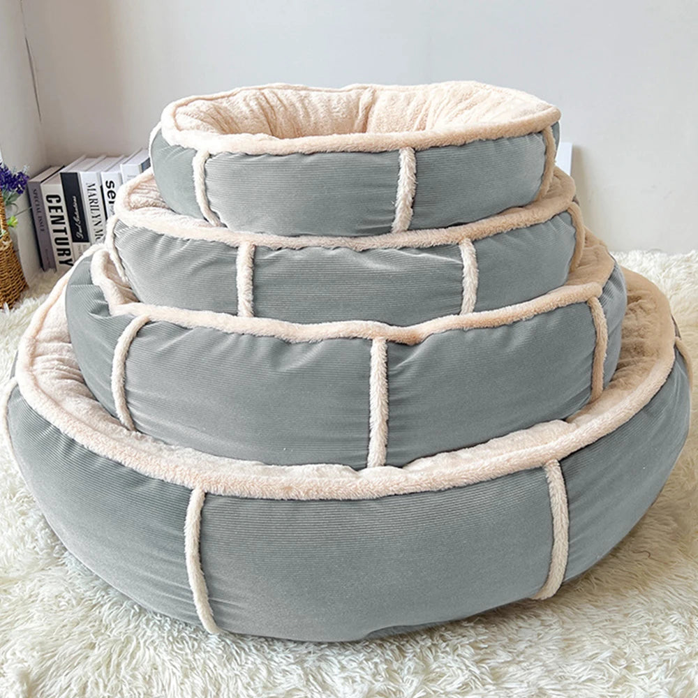 Wholesale Manufacturer Custom Logo Donut Round Product Dog Cat Pet Bed Accessories