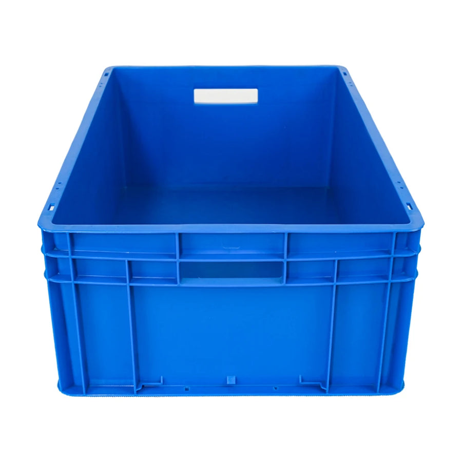 Heavy Duty Industrial Solid Plastic Storage Bin – Stackable Container Box with Custom Logo