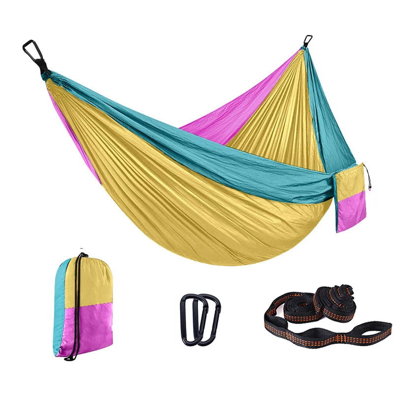 Custom 210T Parachute Nylon Hammock with Logo | 200kg Capacity, 1 MOQ, Camping