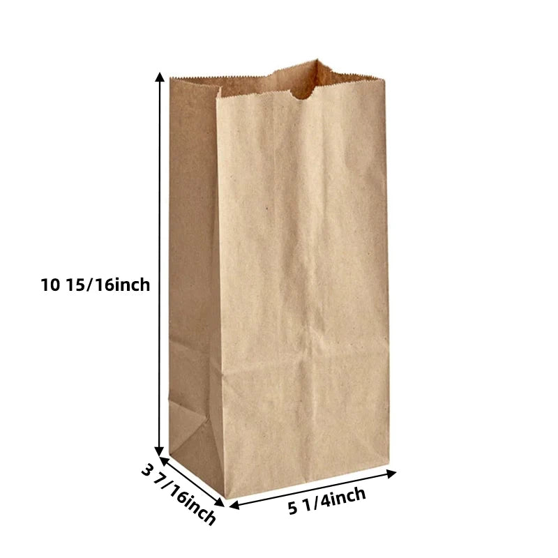 Custom Kraft Paper Bags 100% Recycled | Logo Printing | Restaurant Takeout