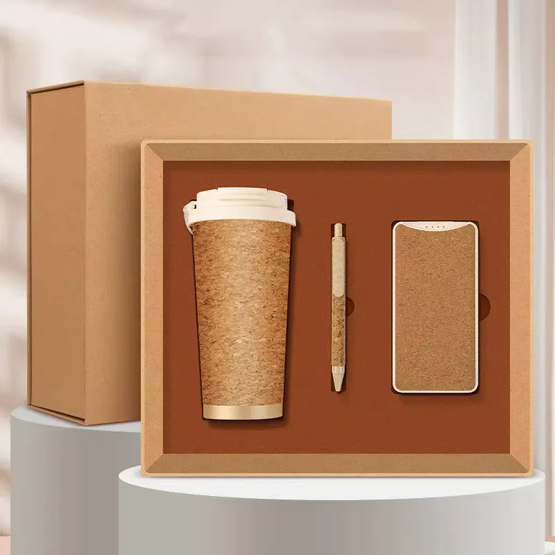 Custom Wooden Notebook Gift Set with Logo | 10 MOQ