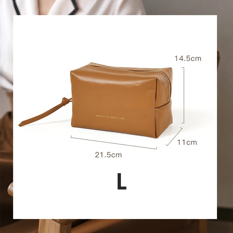 Custom Cosmetic Bags with Logo – PU Leather, 300 pcs MOQ