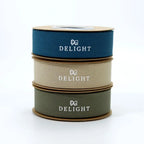 Custom Cotton Ribbon with Gold Foil Logo | 100% Cotton, 196 Colors, 3,000 MOQ