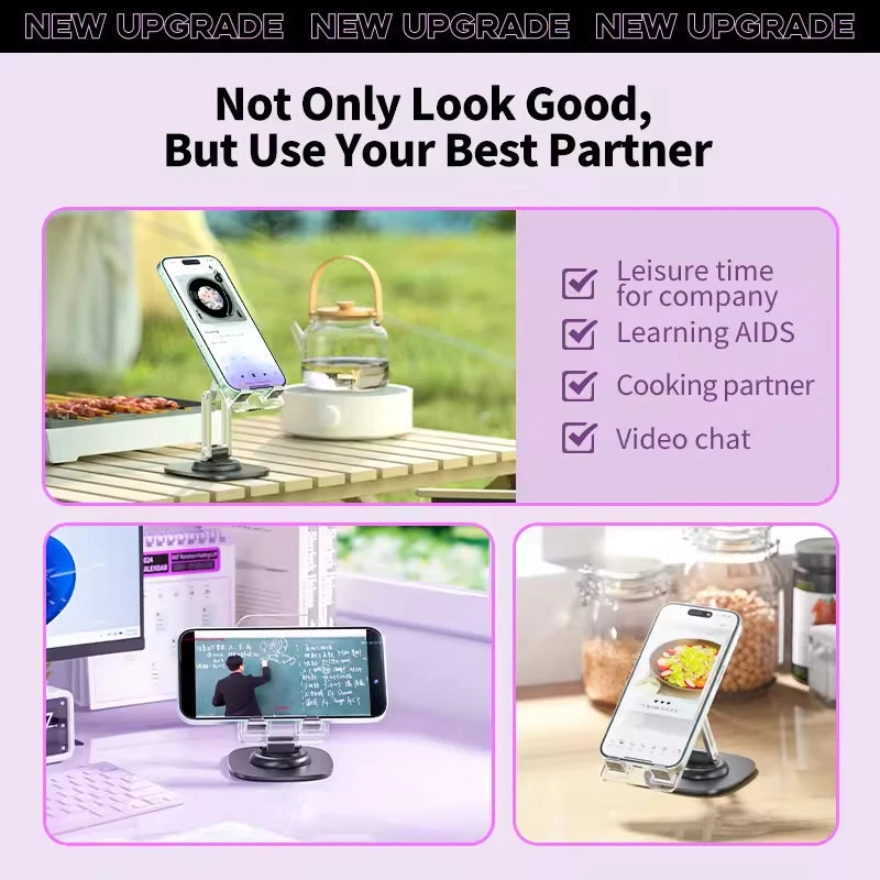 Custom Foldable Universal Tablet Stand – Adjustable Height Lifting Acrylic Desk Holder with Custom Printed Logo & Customizable Packaging