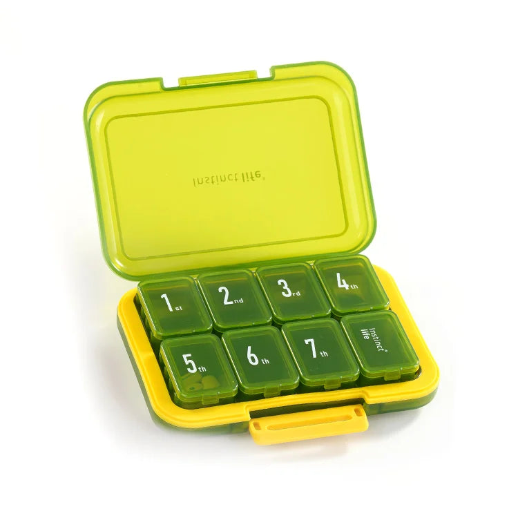 Custom 8 Grid Weekly Pill Box | 120 Pcs MOQ BPA Free Travel Organizer