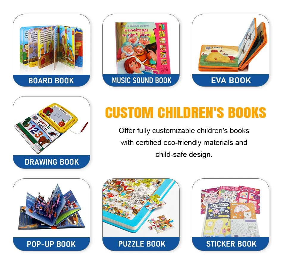 Custom Board Books for Children | MOQ 1,000 | 20-Day Lead