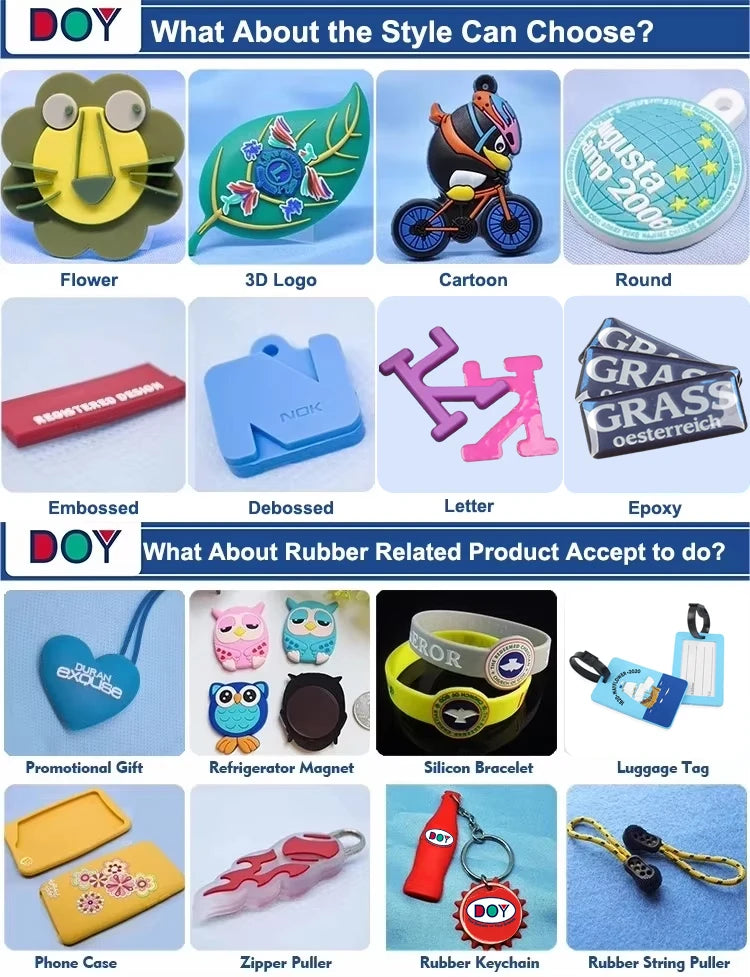 Custom 3D Embossed PVC Patches with Logo | MOQ 100