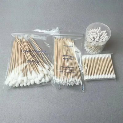 Medical-Grade Cotton Swabs CE0197 ISO13485 | Bamboo/Wood/Plastic Sticks | 15-Day Lead Time
