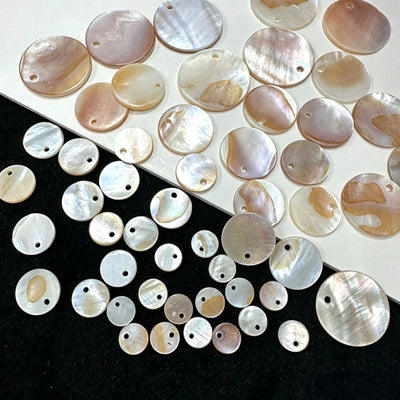 Natural Shell Pendants for Jewelry Making | Round Polished | Wholesale